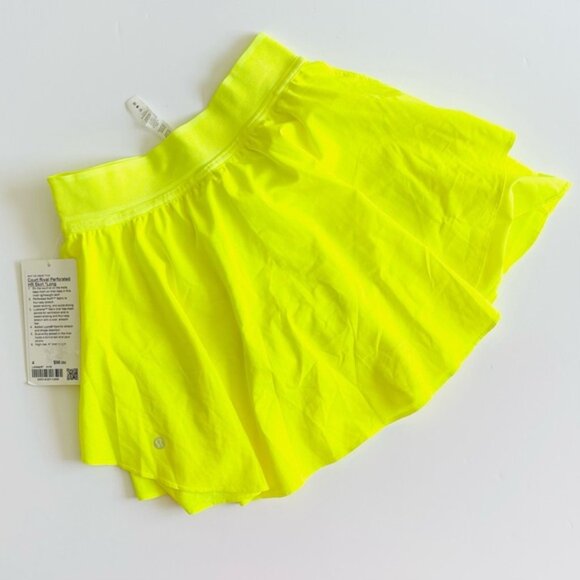 NWT Lululemon SIZE 4 LONG Court Rival Perforated HR Skirt in Highlight Yellow - Picture 6 of 6